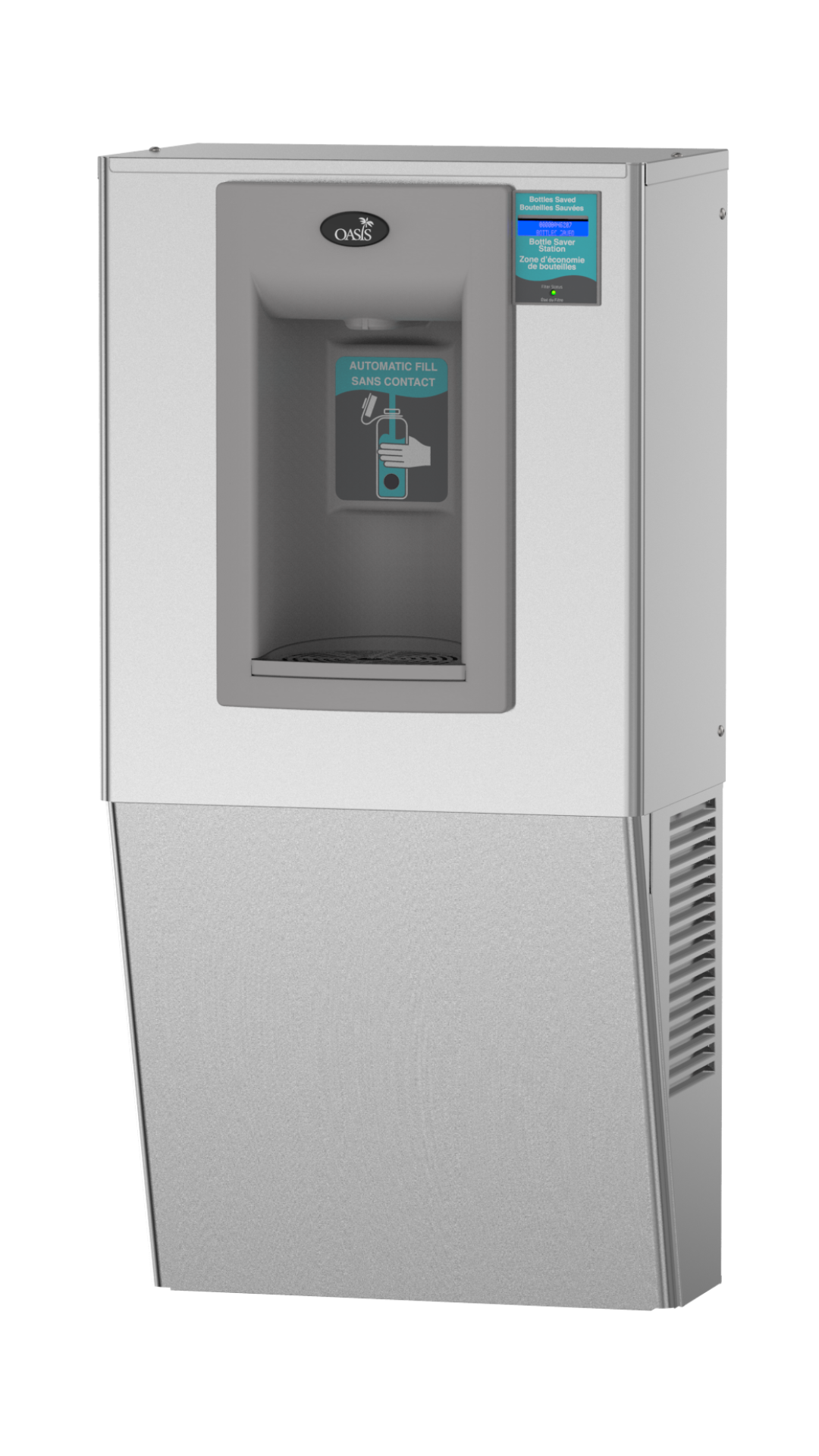 Surface-Mounted Bottle Public water filling station