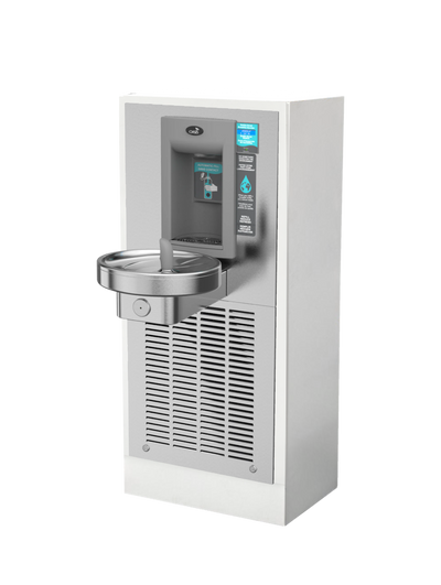 Aqua Cooler Oasis FREE STANDING Hydration Station - Refrigerated - Manual Bubbler and Auto Bottle Filler Model: M8WREBFY-FS