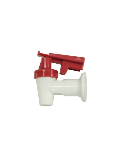 Water Cooler Tap - Red Lever / White Body - Child Proof